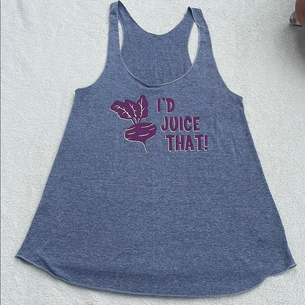 Tank Top with Funny Juicing graphic